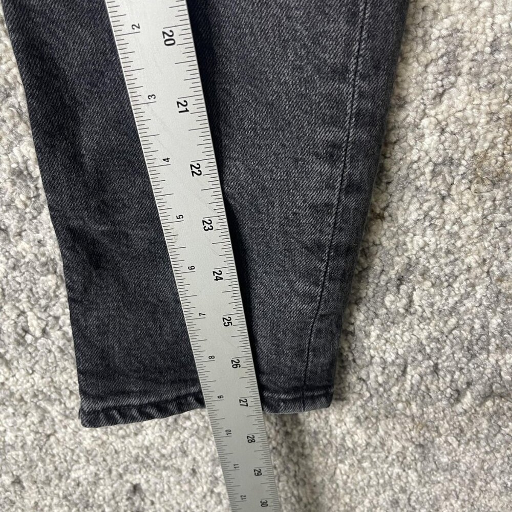 AGOLDE Jeans Womens‎ 25 Black High Rise Skinny Button Fly Organic Cotton Stretch - Picture 3 of 7